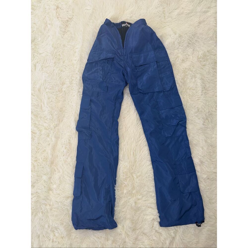 VARENNE size XS royal blue v cut cargo pants sapphire color